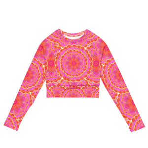 Solar Flare Recycled Long Sleeve Crop Top